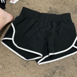 black athletic shorts